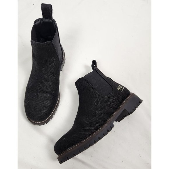 8000 Kicks Women's Sz. 7 The Crossover Hemp Chelsea Boots In Black
